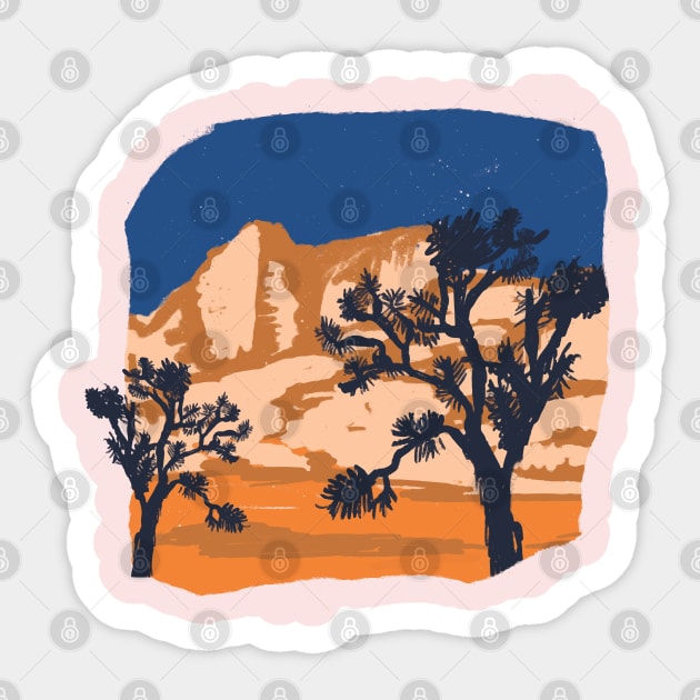 Joshua Tree. Sticker by Britt Does Design